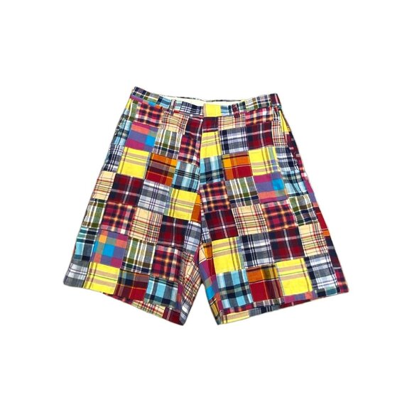 Berle Golf Shorts Mens 33R Multicolor Patchwork Plaid Pockets Summer Comfortable - Picture 1 of 9